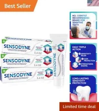 Dentist-Recommended Mint Toothpaste for Sensitive Teeth - Triple Protection f