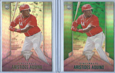 Aristides Aquino 2020 Chronicles Titanium Base & Green Parallel Rookie Cards #10