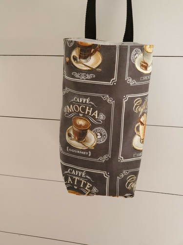 Car Trash Litter Bag Reuseable Gift Bag Coffee Mocha Theme - Picture 2 of 7