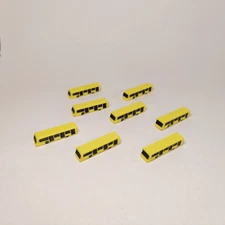 8x Yellow AIRPORT BUS SET GSE Ground Service Vehicle Models 1:400 Scale Diorama