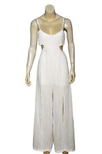 Urban Outfitters Jumpsuit S 6 Women's Casual Cutout Ivory One Piece NEW 41280