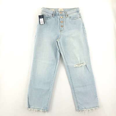 Universal Thread Jeans Womens 6 Button Fly Light Blue 28x26 Straight