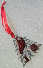 Merry Christmas 2019 The Paper Store Red Enamel Cardinal Holiday Ornament