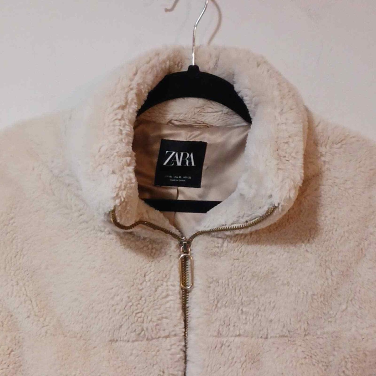 zara cream teddy jacket