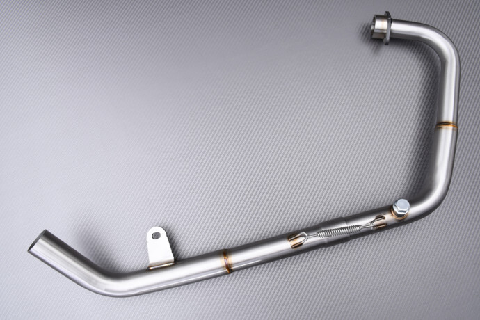 Collecteur d'échappement Kawasaki Ninja 125R 2019-2024 en acier inoxydable argent