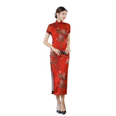 Chinese Traditional Qipao Dress Women Summer Silk Cheongsam Festival Party  Gowns | eBay