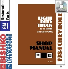 1984 Chevrolet GMC Truck Service Shop Service Repair Manual CD Engine Drivetrain