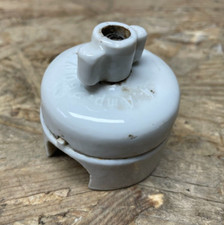 Porzellan Schalter Drehschalter Lichtschalter weiß Porzellan alt dekorativ