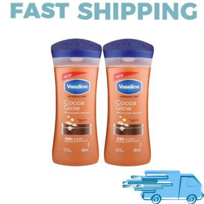 2X Vaseline Intensive Care With Pure Cocoa Glow & Shea Butter Body Lotion 400ml