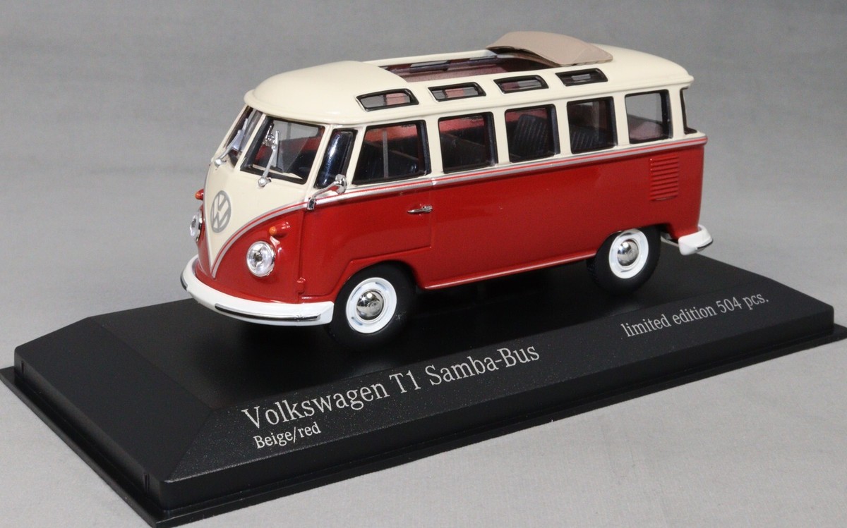 Minichamps Volkswagen VW T1 Samba Bus in Red & Beige 943052303 1