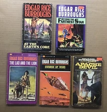 Edgar Rice Burroughs ~ 5 Ballantine ~ Swords of Mars Apache Devil Earth’s Core +
