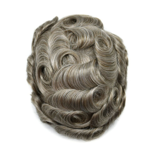 French Lace Front Mens Toupee Poly Skin Hairpieces Human Hair Replacement System - Picture 57 of 76