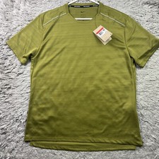 Nike Dri-FIT Miler Short Sleeve Running Top AJ7565 307 Moss Men's Size Large