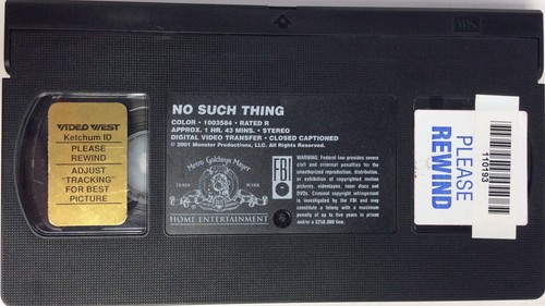 No Such Thing 2002 VHS Sarah Polley VHSshop - Imagen 7 de 12