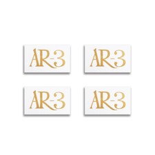 AR-3 Acoustic Research Speaker Badge Logo 42mm 1.65" X26mm 1.02" GOLD