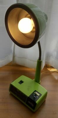 Vintage Toshiba Clotty desk lamp, reading light, alarm clock