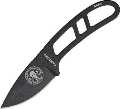 ESEE Candiru Series Black Knife CAN-B 5 1/8'' overall. 2'' black finish high carbo