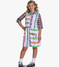 Disguise womens Stranger Things Eleven Retro PlaidDress Halloween Costume 10-12