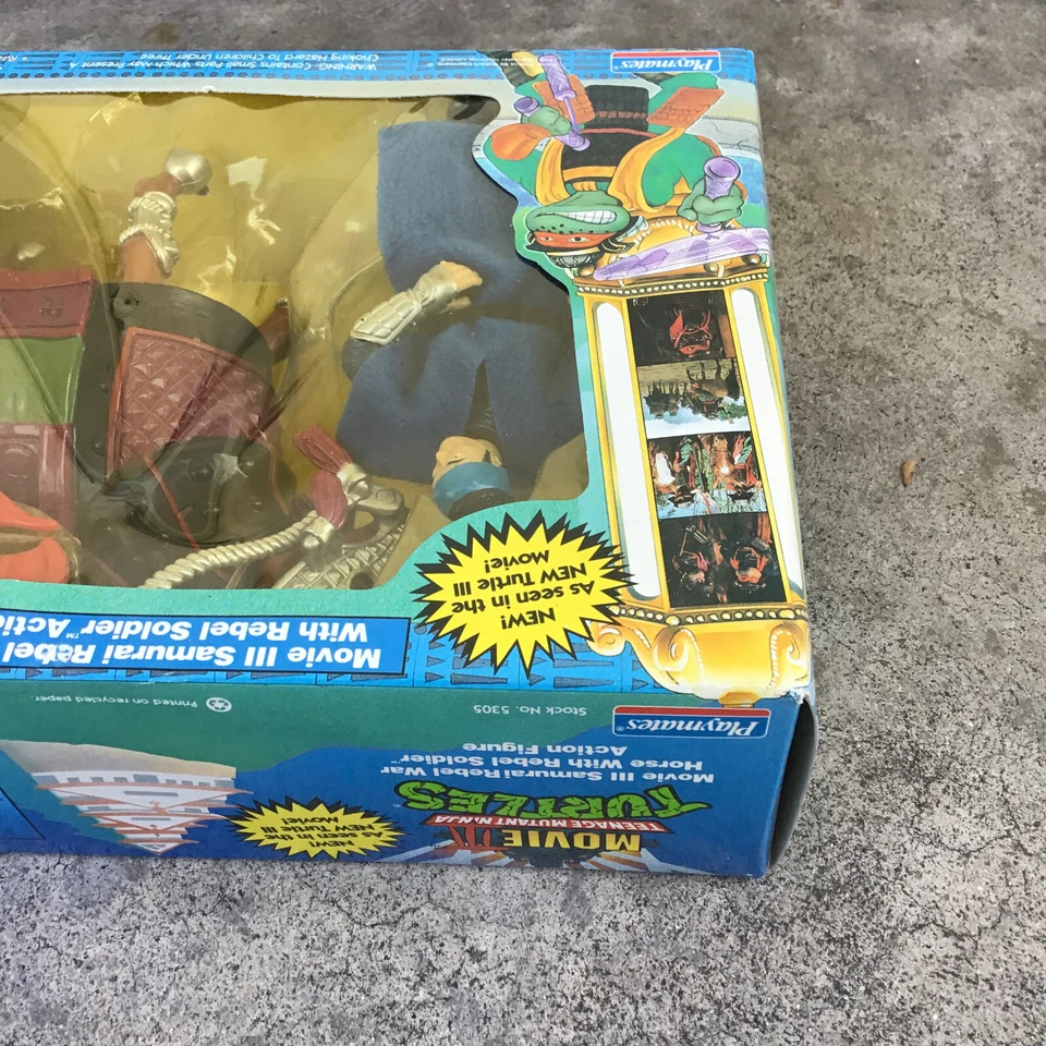 NUEVO EN CAJA TMNT Película III Samurai Rebelde Caballo de Guerra + Soldado Figura de Acción Tortugas Ninja Foto 4 de 4