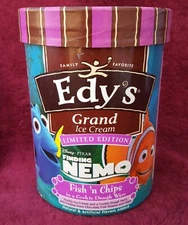 Edy's "Finding Nemo Fish & Chips" Ice Cream Container (Empty)