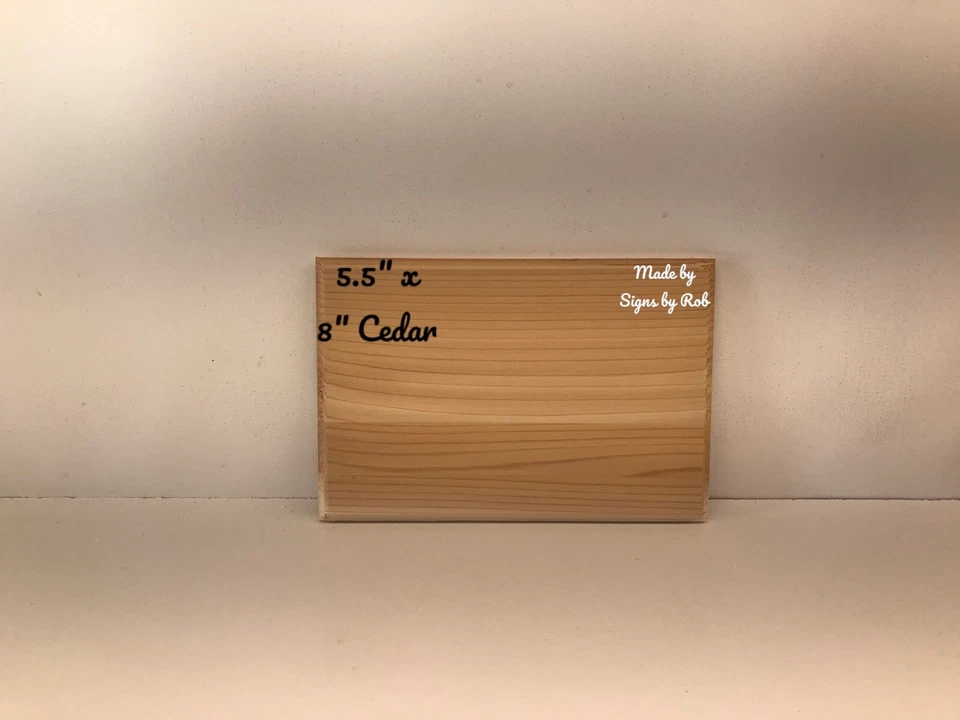 Letrero de madera de cedro hecho a medida de 5 1/2" x 8” con "TEXTO DE TU ELECCIÓN" Gran regalo. Foto 2 de 4