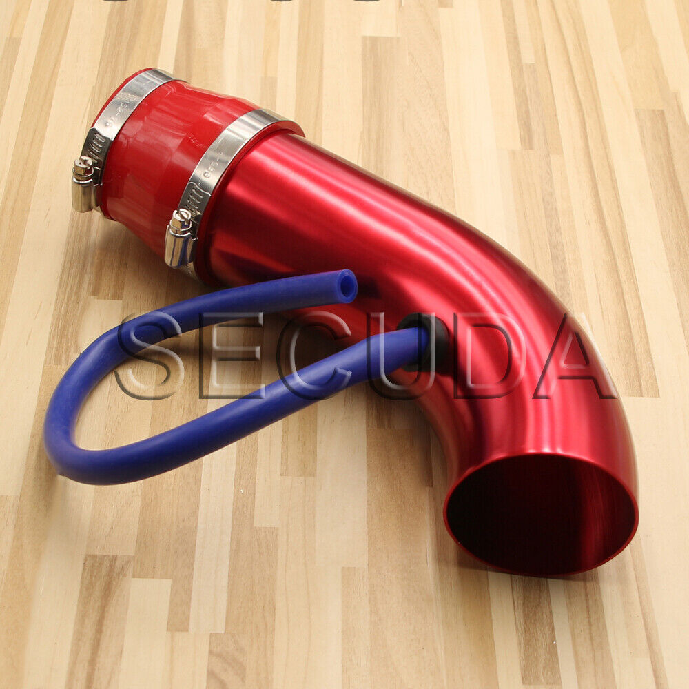 HQ Universal 3'' 76mm Aluminium Car Cold Air Intake Inlet Pipe Intake