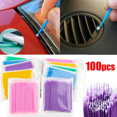 #ad #ad 100x 1mm 1.5mm 2.0mm Car Detailing Brush Detailing Cleaning Touch Up Paint Tips $7.99
