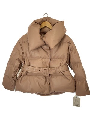 Herlipto Vegan Leather Shell Down Jacket