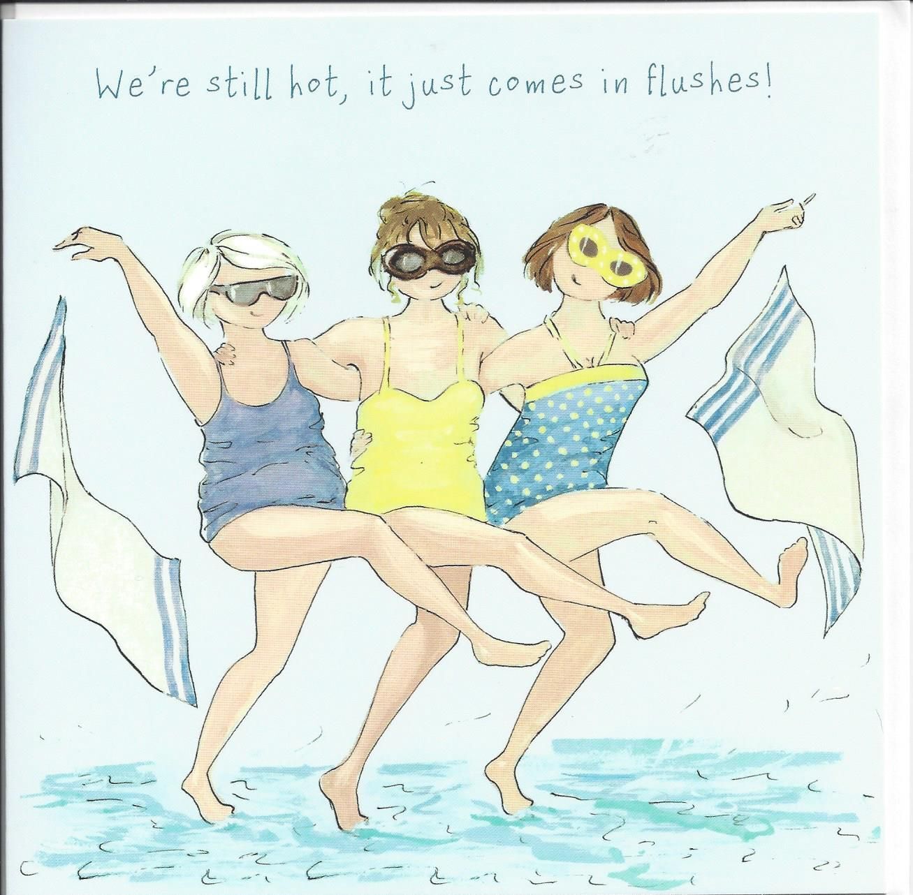 Birthday Card - Friend - Hot Flushes - Angie Thomas - Female Quality NEW