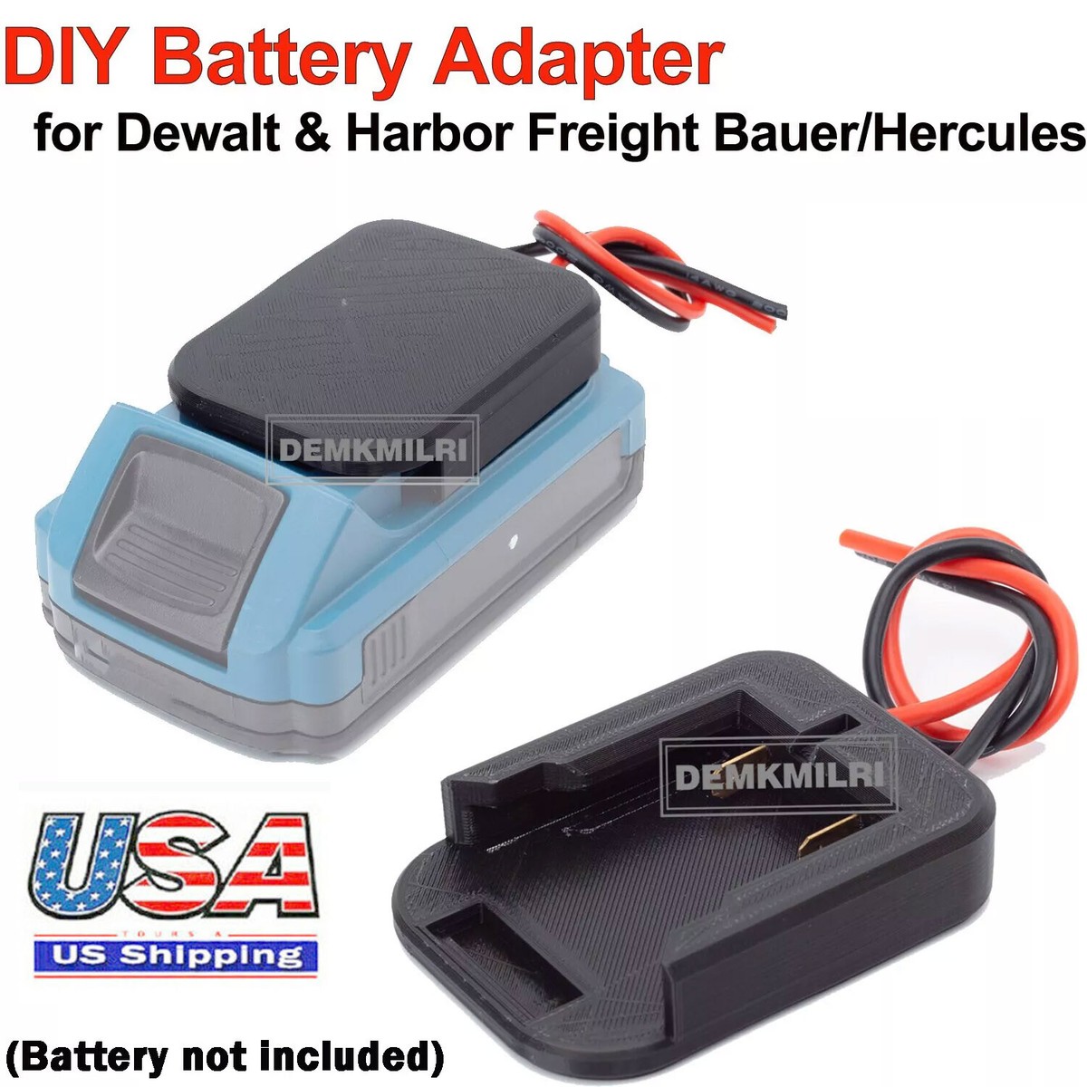 For Dewalt Harbor Freight Bauer/Hercules Battery Output Adapter Power  wheels