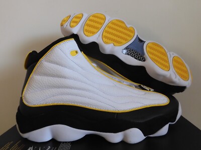NIKE AIR JORDAN PRO STRONG WHITE-TOUR YELLOW-BLACK SZ 13 [DC8418