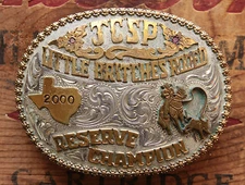 Red Bluff Buckles Cowboy Rodeo Reserve Champion Western Trophy Belt Buckle
