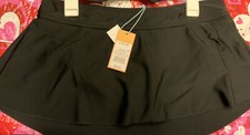 Kona Sol Women  s Size Large 12-14 Swim Skirt Skort Black NWT