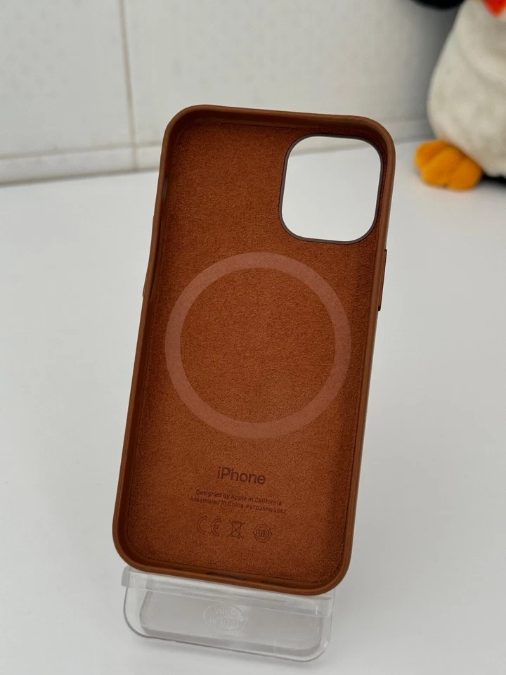 Original Apple Magsafe Leather -Brown- case iPhone 12 mini -EB157 - Immagine 2 di 4