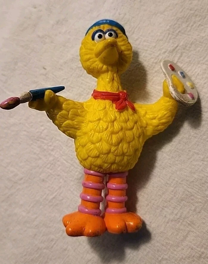 Sesame Street Muppets Figure Big Bird Artist Paint Pallette Vintage Applause VTG - Image 2 of 4