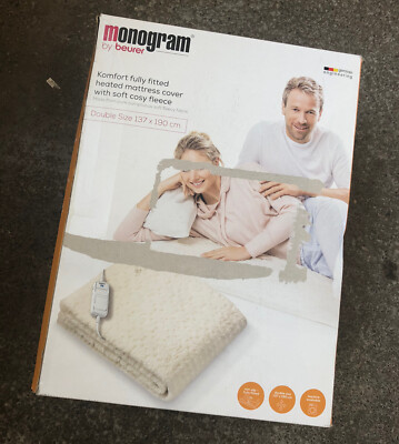 Monogram by Beurer Komfort Heated Mattress Cover - Dual Control - Double  Size | eBay