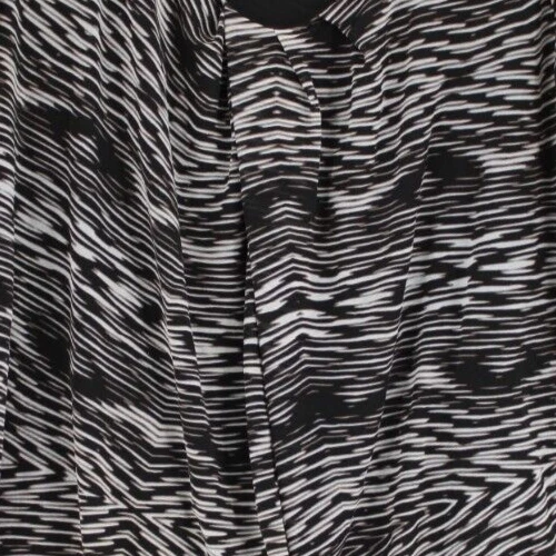 Top Jennifer Lopez para mujer talla 2X negro blanco manga 3/4 100 % poliéster Foto 2 de 4