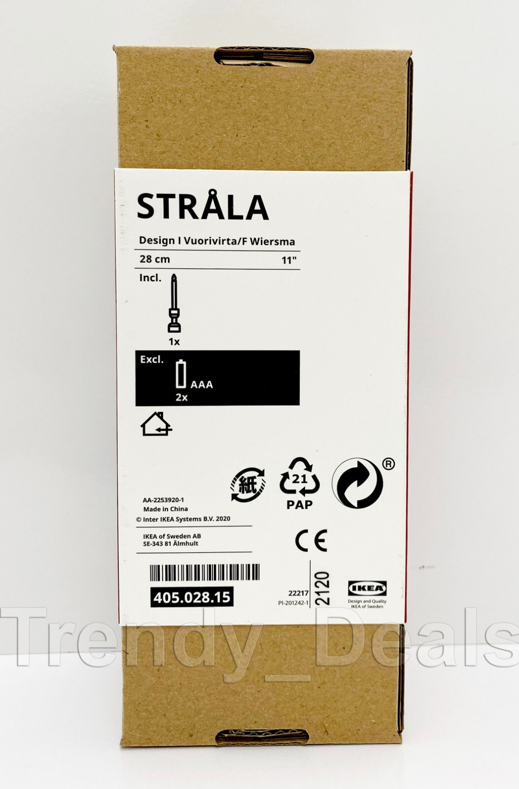 Ikea STRALA LED Candlestick Light Candle Holder BatteryOperated Black