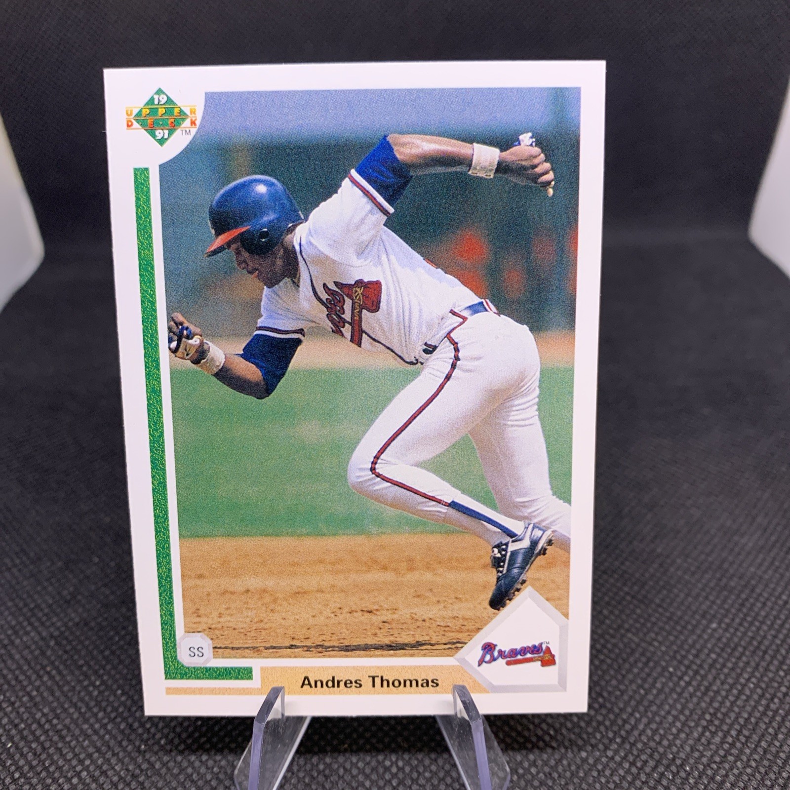 1991 Upper Deck 384 Andres Thomas Atlanta Braves Baseball Card