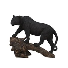Black Panther Cat - Collectible Miniature Statue 9.5"L New