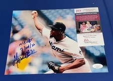 Huascar Brazoban Signed Autographed 8x10 Photo MLB Debut Miami Marlins JSA N2