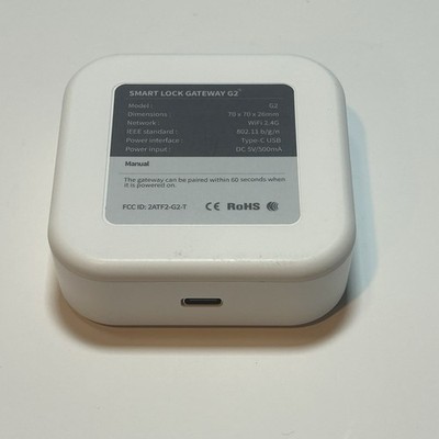 G2 Gateway, WiFi Gateway for Smart Door Lock, Compatible with TTLock APP