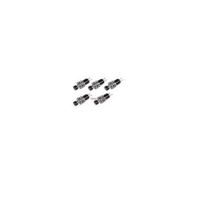10PCS PBS-110 ON/OFF Push button Black Mini Lockless   Switch &ex