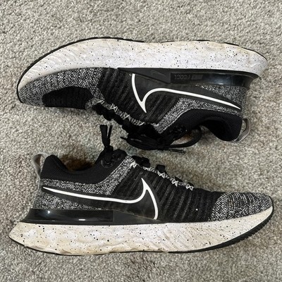 Nike React Infinity Run Flyknit Women's Size 8 Black White Sneakers (CT2357-101)