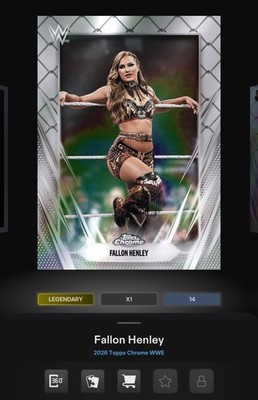 Topps WWE Slam Fallon Henley Legendary Limited 37cc Steel Cage Chrome {DIGITAL}