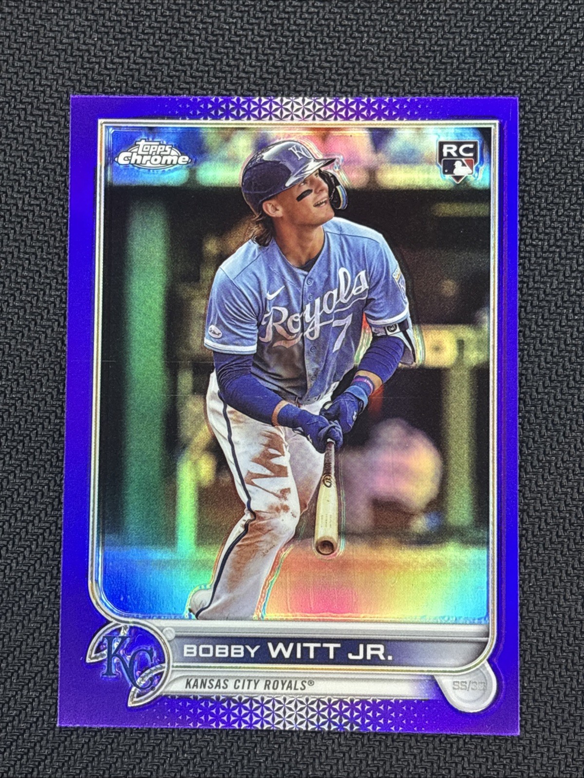 2022 Topps Chrome Update Bobby Witt Jr. RC Purple Refractor #USC35 Royals