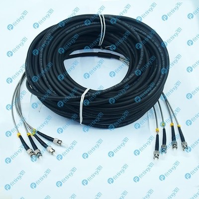 4 Cores Field Outdoor Fiber Cable ST-ST 4   9/125 SM Fiber Patch Cord 30M #wd