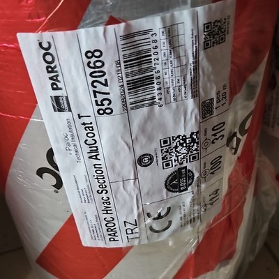 114/100 Sch.PAROC HVAC Section AluCoat T Rohrdämmung Steinwolle 30mm 100mm 1,20m