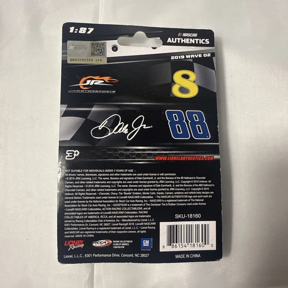 Nascar Authentics 2019 Wave 02 - #8 & #88 DALE EARNHARDT JR. 1:87 Vehicles! - Image 3 of 4