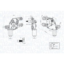 Scheibenwischermotor MAGNETI MARELLI 064075200010